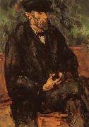 Paul Cezanne Portrati du jardinier Vallier oil painting on canvas